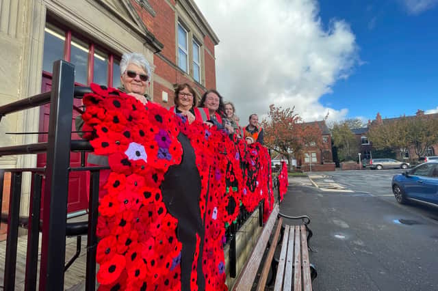 A blanket of poppies has been unveiled at Normanton Town Hall to remember the lives lost in wars around the world.