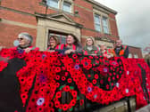 A blanket of poppies has been unveiled at Normanton Town Hall to remember the lives lost in wars around the world.
