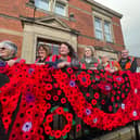 A blanket of poppies has been unveiled at Normanton Town Hall to remember the lives lost in wars around the world.