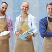 Who will win The Great British Bake Off 2025: Reddit users predict, does Paul Hollywood have a favourite? Aaron, Jasmine and Tom will go head to head during the series 16 Great British Bake Off final. Photo: Channel 4/Love Productions