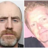 William Joyce (left) was found guilty of murdering Darren Leach (right) in his own home, having bullied him for money.