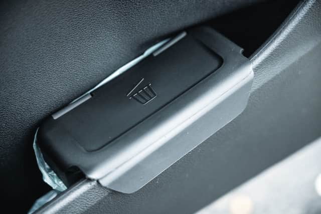Skoda's clever touches are always impressive - like this brilliant little bin in the passenger door