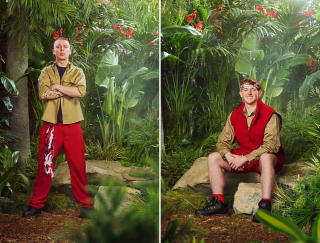 I'm a Celeb fans think Aitch (L) and AngryGinge (R) will be TV gold