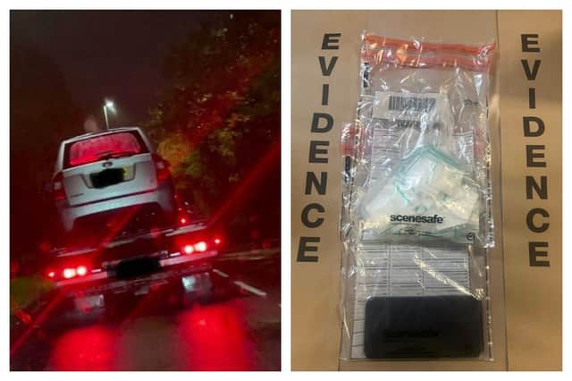 Inside the vehicle police found 81 bags of cocaine.