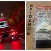 Inside the vehicle police found 81 bags of cocaine.