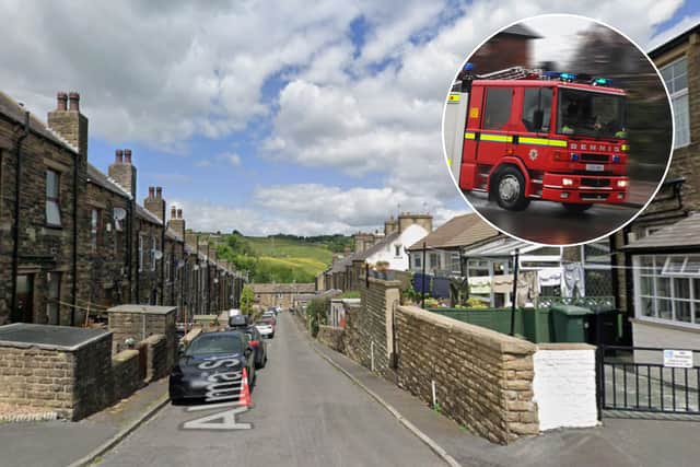 A man has died in a property fire in Haworth.