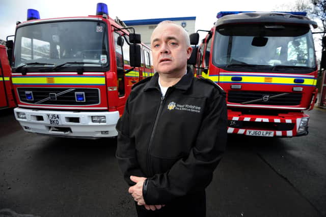 West Yorkshire Fire Service Deputy Chief Fire Officer Dave Walton at Birkenshaw Fire HQ.