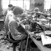 Machinists enjoy a tea break at Joseph May and son (Leeds Ltd) in September 1961.