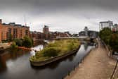 The Leeds Floods 10 years on. The River Aire in Leeds City Centre by the Royal Armouries  .Picture taken by Yorkshire Post Photographer Simon Hulme 8th October 2025
 

