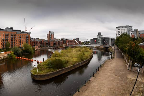 The Leeds Floods 10 years on. The River Aire in Leeds City Centre by the Royal Armouries  .Picture taken by Yorkshire Post Photographer Simon Hulme 8th October 2025
 

