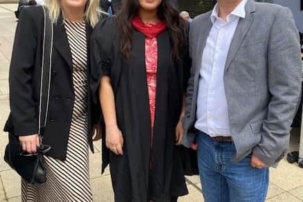 John Websdale, with wife Paula and daughter Megan