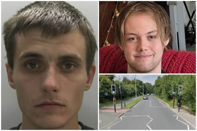 Kemp (pictured left) was found guilty of causing the death of Ashton Kitchen-White through dangerous driving. The teenager died on the pelican crossing on Ring Road Beeston in May.