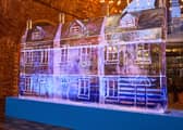 An ice sculpture of classic two-up, two-down terraced homes has been unveiled.