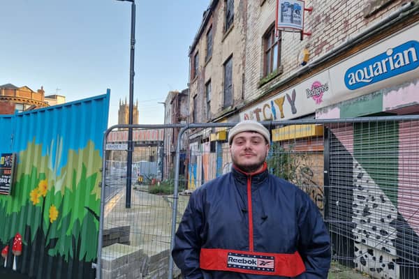 General manager at Doghouse Bar and Bagel Shop, Cameron Bedford, said that businesses had 'given up' hope of seeing the collapsed building repaired.