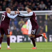 PIVOTAL: Donyell Malen, left, in Aston Villa's 2-1 defeat of Leeds United at Elland Road.