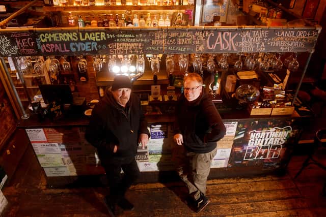Dave (L) and Rick (R) have ran Northern Guitars on Call Lane together since 2015.
