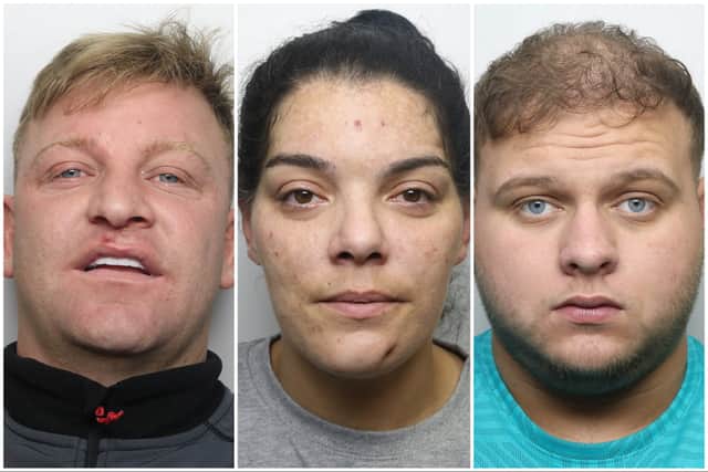 (L-R) Staten, Lewis and Fraser were all jailed for their roles in drug dealing.