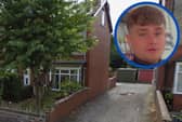 Connor Batty (inset) was shot and killed at the property on Barnsley Road in Hemsworth in September. A decision is still yet to be made to charge the homeowner with more serious crimes.