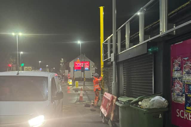 Work is progressing to install brand-new traffic cameras at Savins Mill Way, Kirkstall.