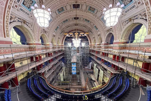 Work on the transformation of Leeds Town Hall.