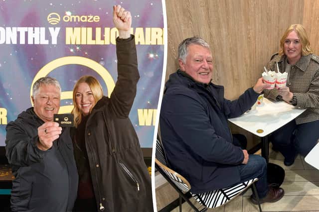Rob and Lisa Nicholson were enjoying the McDonald’s treat on a shopping trip when they got a call telling them to come home and claim a prize.