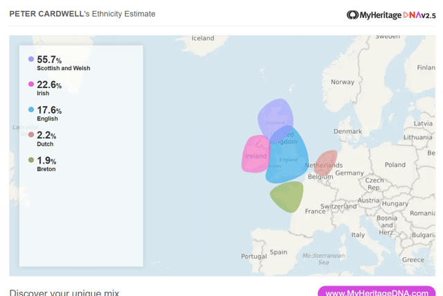 Peter's journey began with an ethnicity estimate