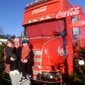 Families made the most of the Coca Cola truck at  Asda, in Seacroft.
