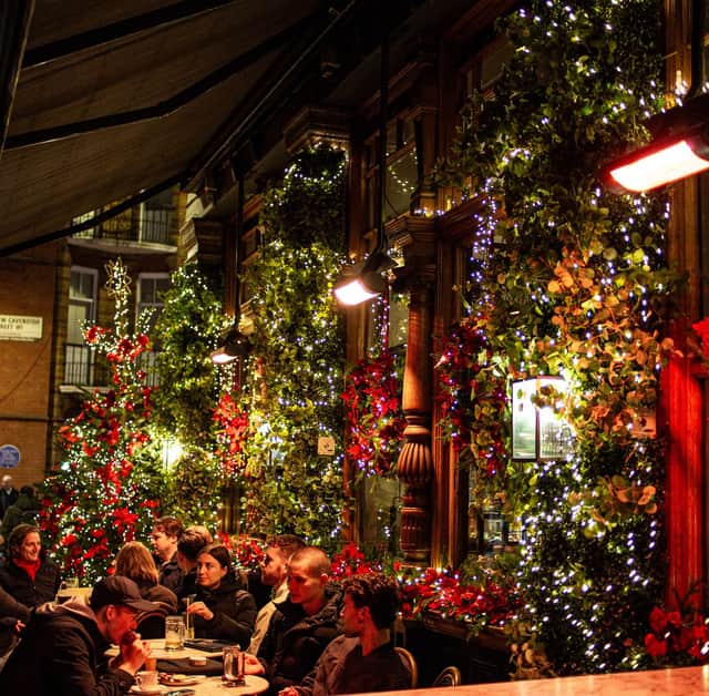 The twinkling Christmas lights at The Cavendish Pub turned the festive feel up a notch