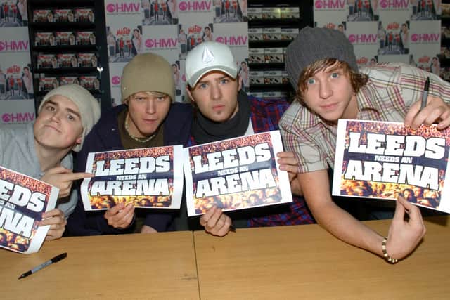 McFly lend their support to the YEP's Leeds Needs An Arena campaign in October 2006.