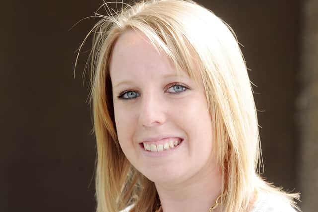My first headshot as a young reporter at the Yorkshire Evening Post 