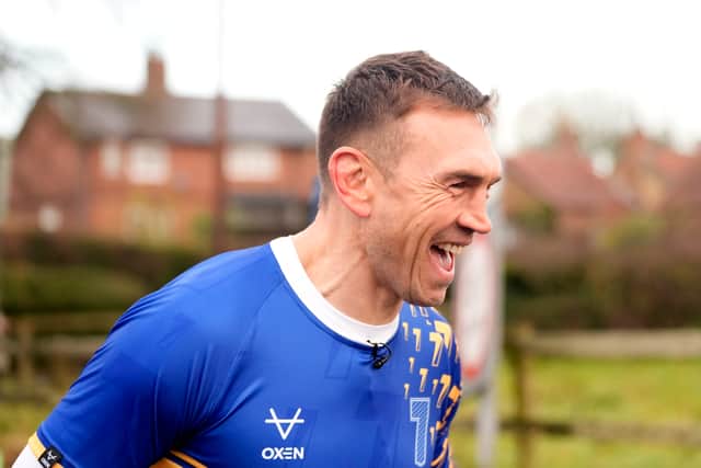 Kevin Sinfield smiles through the aching on the final day of his challenge.