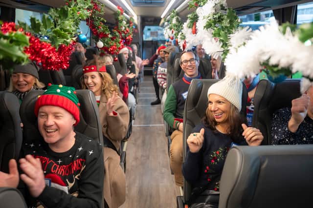 They were encouraged to sing Christmas songs for the entire journey to get into the festive spirit.