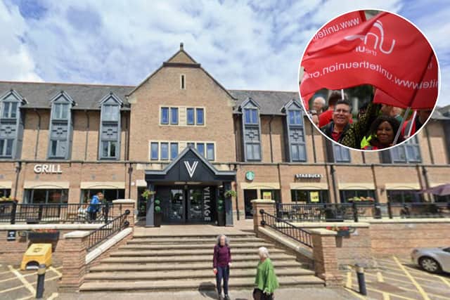 Unite members are set to strike at Village hotels in Far Headingley (pictured) and Morley.