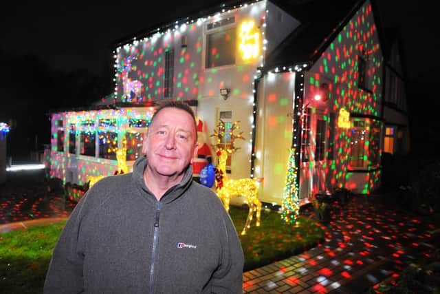 Jeff Norman has raised thousands of pounds for Sue Ryder over the years through putting the lights up.