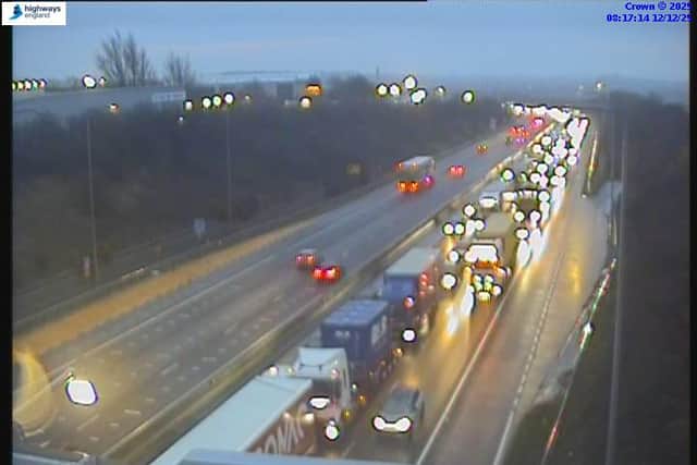 Disruption is being faced for commuters on the M62 this morning