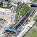 An aerial view of Deighton station
