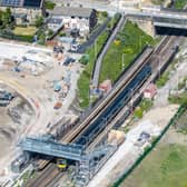 An aerial view of Deighton station