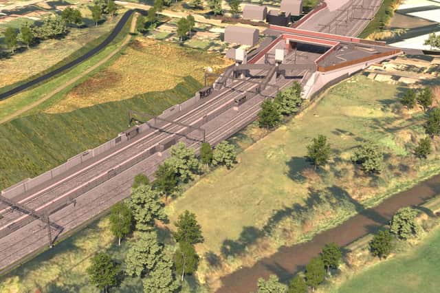An artist's impression of how Deighton Station could look