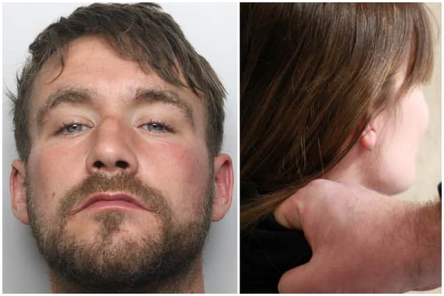 Webster (pictured) attacked the woman twice in a matter of days, holding her head under water during one assault.