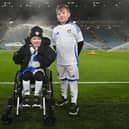 Reggie Davison with brother Rio at Elland Road.
