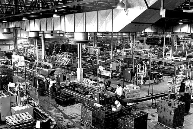 Inside the factory in the mid-1980s.