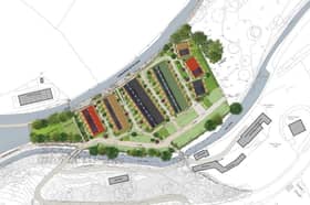 The site plan for Cellars Clough Mills, Marsden