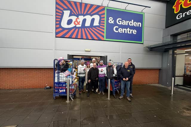 The businesses dropped more than 1,000 presents off at B&M last week