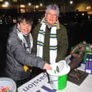 Yvonne Hall and grandson Oliver Taylor, 13, of Scarborough Whites.