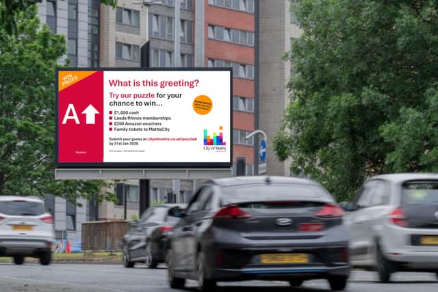 From now until 28th January, keep your eyes peeled on bus sides, billboards, and city centre screens for 1% Club style brain-teasers as Leeds becomes the UK's first City of Maths.