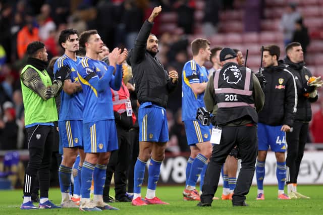 Leeds United thank the away support following their 1-1 draw at Sunderland.