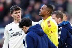 BLOWS: For Leeds United's rivals Nottingham Forest who also lost keeper John Victor, above, to injury.