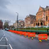 Preparation work has started to install a one-way system on Great George Street, between Oxford Place and Park Street at Leeds General Infirmary.
