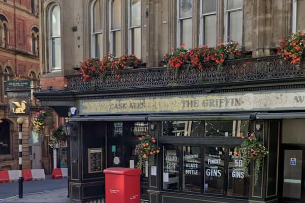 The Griffin is located on Boar Lane in Leeds.