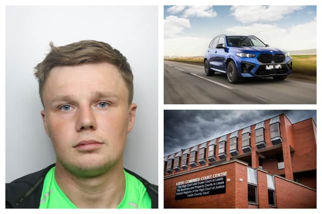 Daniel Fryer, 27, was spotted on CCTV driving the stolen BMW X5 (represented via stock image), just 11 hours after a burglary in Wakefield